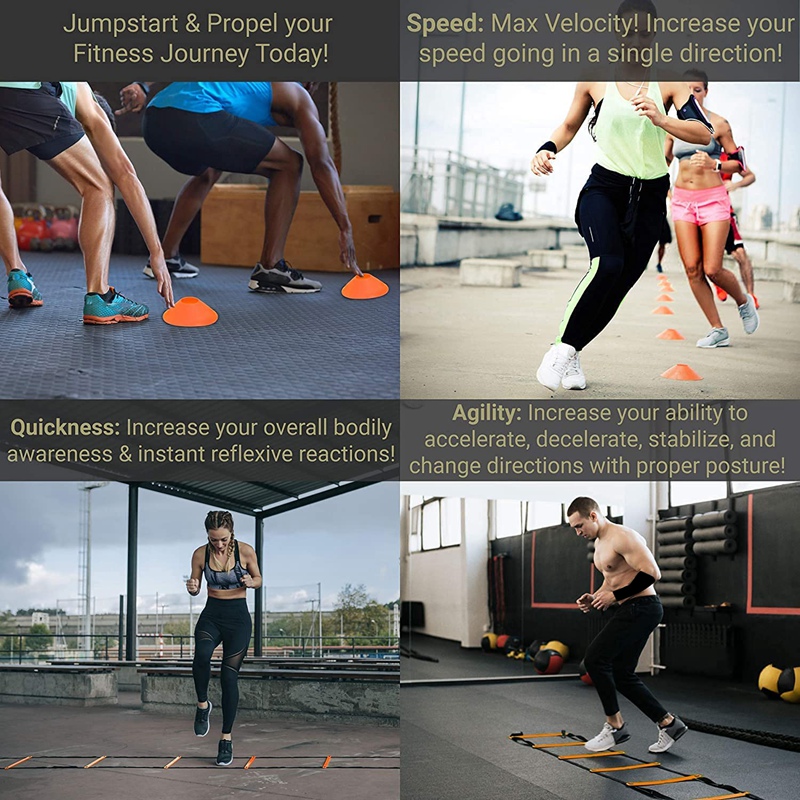 ELOS-Sports Speed Agility Training Set Improve Speed Strength And Coordination For Training Soccer And Basketball Athletes
