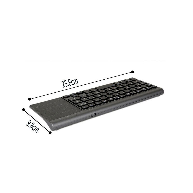 Thin 2.4GHz USB Wireless Mini Keyboard with Number Touchpad Numeric Keypad for Android windows Tablet,Desktop,Laptop,PC