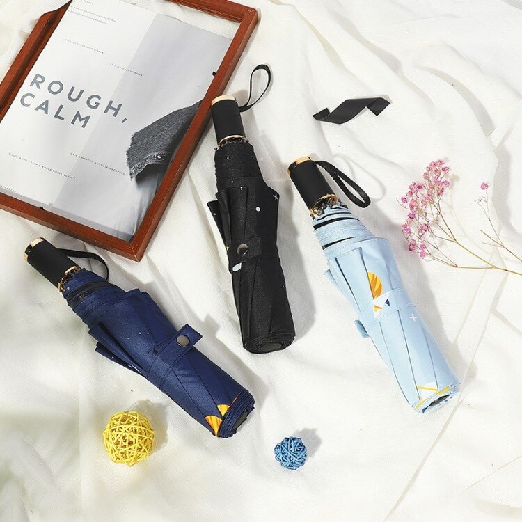 YADA-paraguas plegable de la serie Star Universe para mujer, sombrilla a prueba de lluvia, UV, YD237