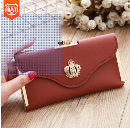 solid Women Lady Clutch Leather Wallet Long Card Holder Phone Bag Case Purse Handbag: 4