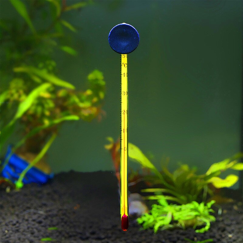 Floating Aquarium Thermometer Fish Tank Water Temperature Sensing Thermometer Gauge with Suction Cup Aquarium Accessories