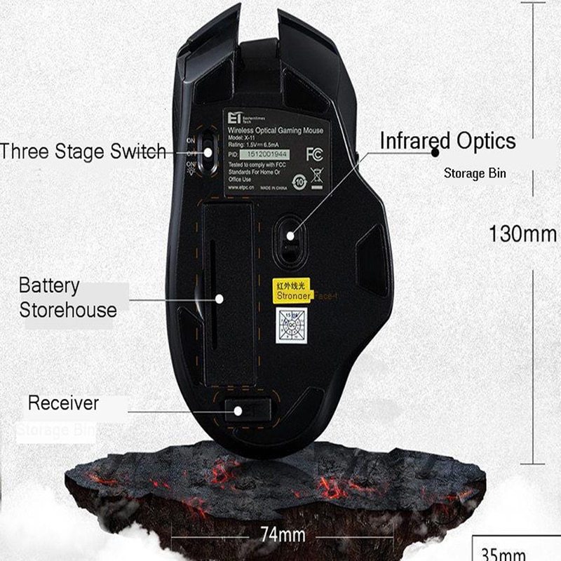 Jelly Comb 4000 DPI 2.4GHz Wireless Optical Mouse Gamer for PC Gaming Laptop Game Wireless Mice with USB Receiver