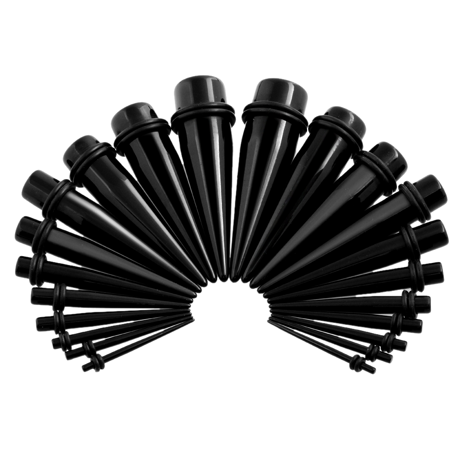 Dilatadores de oreja de 2 piezas, túneles y tapones para pendientes, Piercing, dilataciones de oreja, ensanchador, marcas para túneles, Piercing, joyería de 1,6-16mm