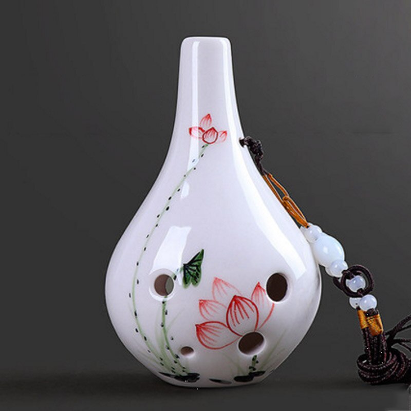 6 holes ocarina upright round bottle instrument for beginners