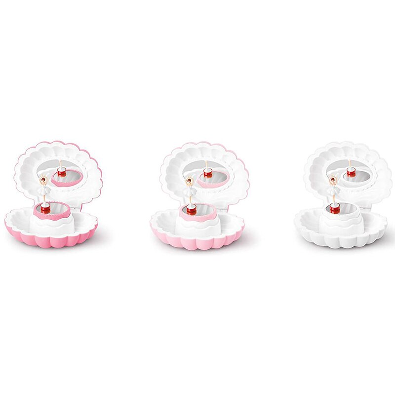 Caja musical bailarina, joyero, de cumpleaños para novia, decoración del hogar, adornos navideños para el hogar rosa claro