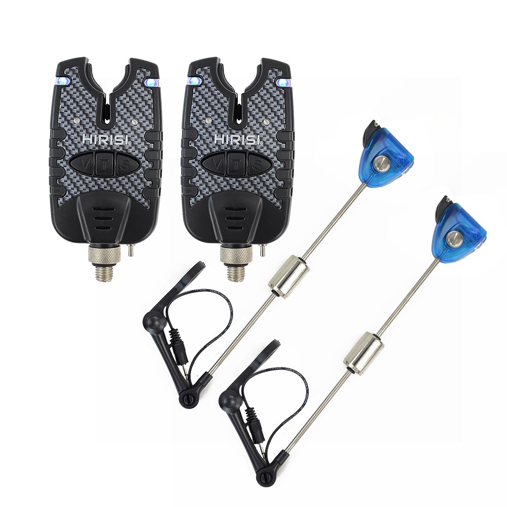 Alarmas de mordedura de pesca de carpa e iluminado LED Swinger Color azul juego de alarma para pesca de carpa: set of 2
