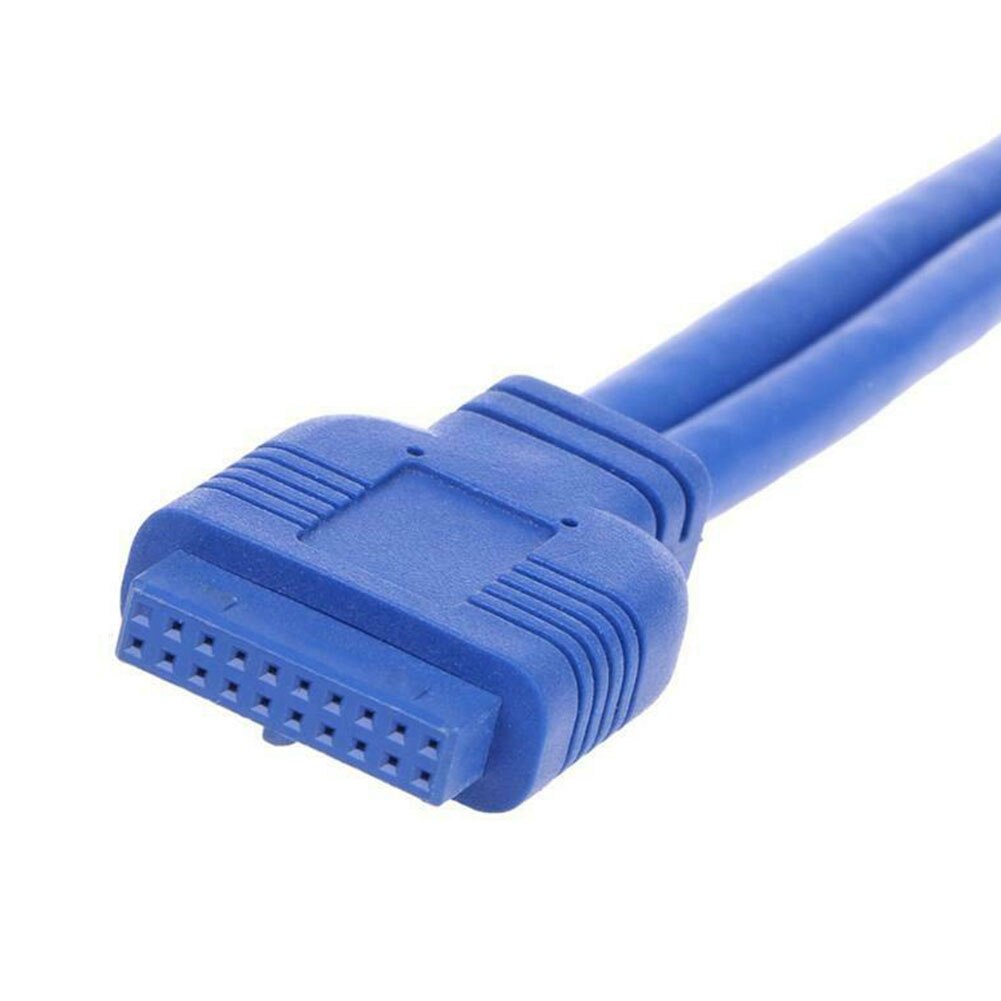 20 Pin Hub Front Panel Plug And Play Adapter Connector USB 3.0 Expansion Home ABS 3.5 Inches Floppy Bay Dual Ports
