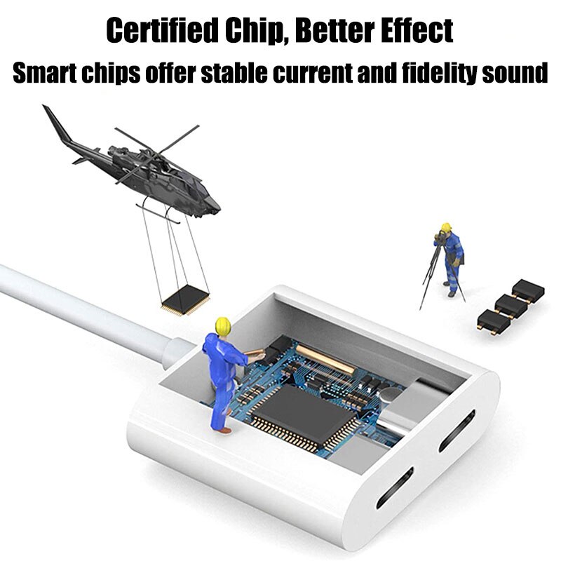 2 In 1 Aux Audio Adapter Charge Lightning For Iphone 11 12 Pro Max Lightning To 3.5 mm Jack Audio Splitter On Iphone Xr 7 8 Plus