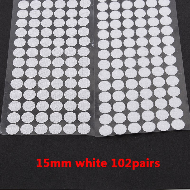 108 par velcro adhesivo cierre autoadhesivo cinta ganchos y bucles magia cinta pegatinas Dots Velcros de Nylon casa Klitterband pegamento: 15mm white 102 pairs