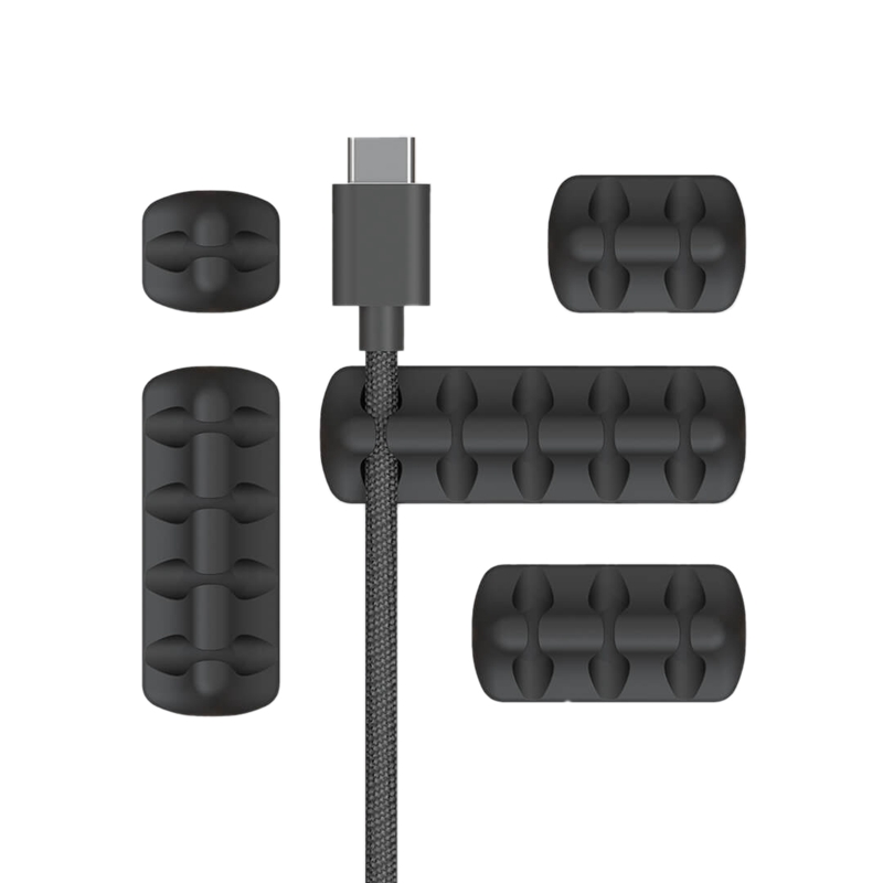 Bcase-organizador de cables de escritorio, clasificación y fijación de cables de datos, soporte de Cable de carga de silicona, concentrador de cables de auriculares