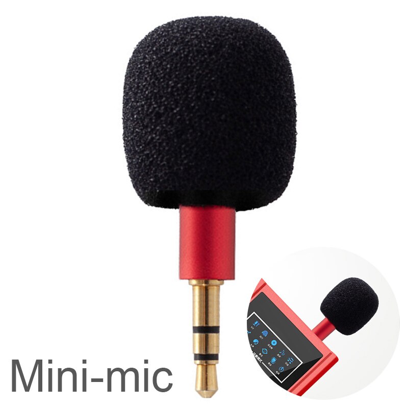 Draagbare Mini Microfoon Mic 3.5Mm Aux 3 / 4 Pole Metalen Capaciteit Microfoons Voor Mobiele Telefoon Computer Laptop Pc opname: 3 Pole-Red