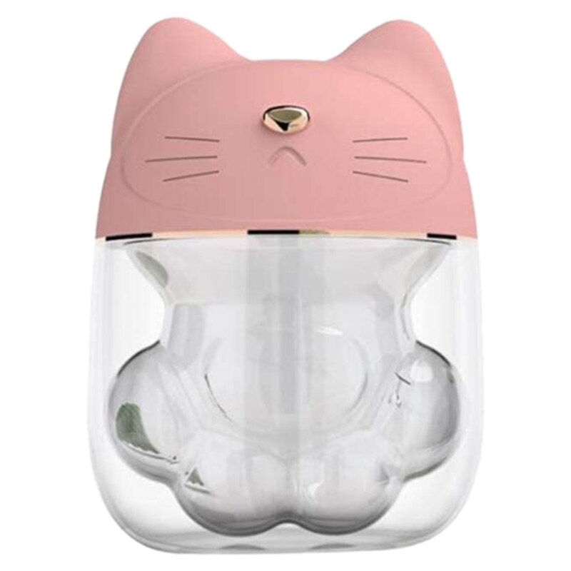 Humidifier, Cool Fog Bedroom Cat Humidifier Usb Portable Car Humidifier Water Replenishing Instrument: Pink