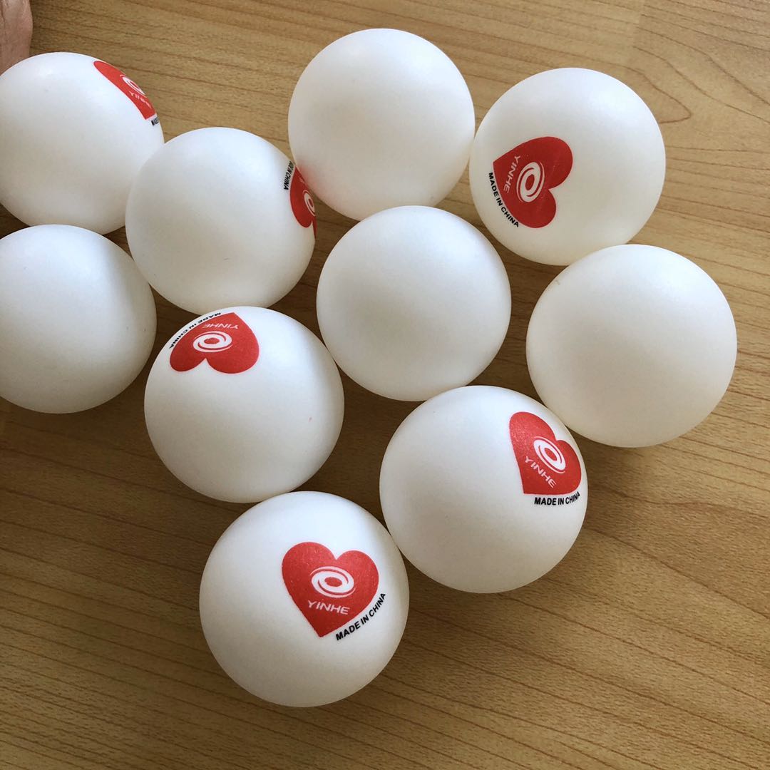 Yinhe Anniversary Limited Edition Red heart ABS Training ball Seamed 40+ materials Training table tennis balls