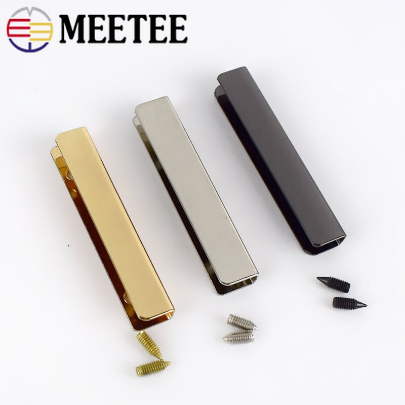 Meetee 5/10 stuks 5cm tas hoekschroeven clip randen beschermer metalen gesp tas portemonnee decoratie hoeken diy leer ambachten accessoire