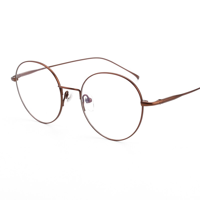 Pure Titanium retro girl round full rim frame Reci... – Grandado
