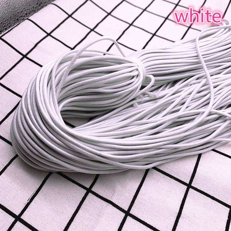 5 yards 1.5mm 2mm 2.5mm hvid højelastisk rundt elastisk bånd gummibånd elastisk ledning til smykkefremstilling gør-det-selv-tilbehør