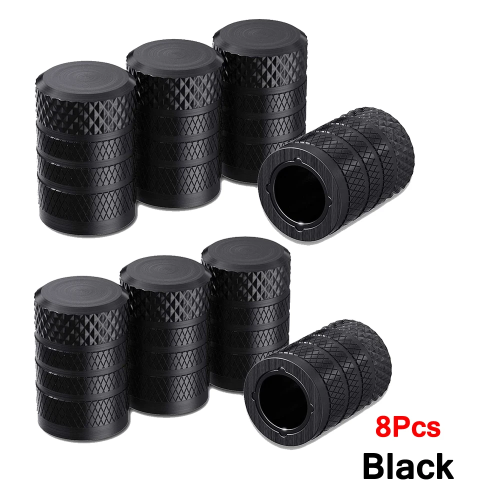 TQQTQQ Tapa de válvula de neumático de aluminio de 4/8/12 piezas, resistente a la corrosión, cubiertas de vástago universales para automóviles, camiones, motocicletas, SUV y bicicletas