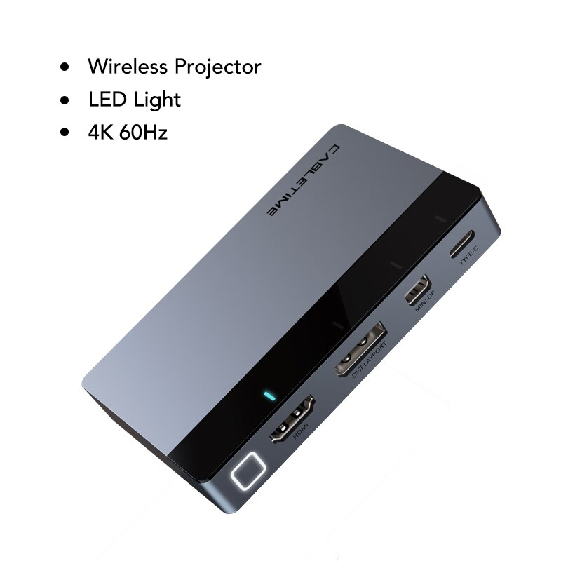 Kaapeliaika 4 in 1 langaton projektori hdmi 4k 60hz hdr mini dp hub led-valon kytkin tietokoneeseen kannettavaan tietokoneeseen lenovo hdmi kytkin  c370: Default Title