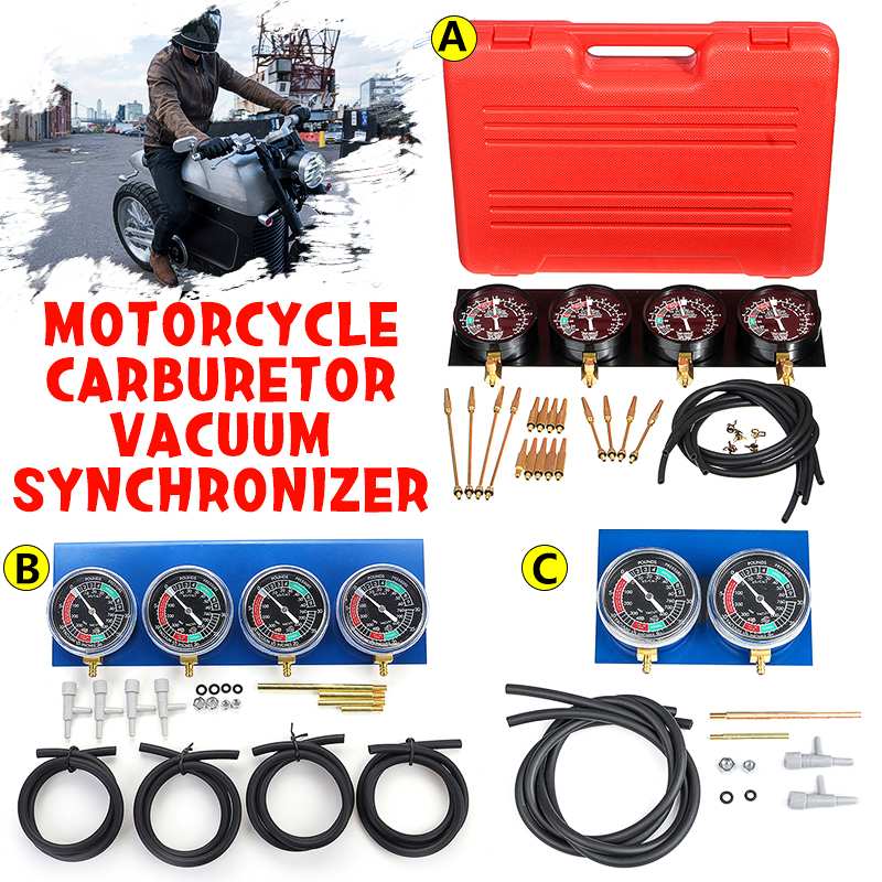 Motorcykel brændstof vakuum karburator synkronisering værktøj carb sync gauge 2/ 4 cylinder til motorcykel motorcykel carbs universal carbu