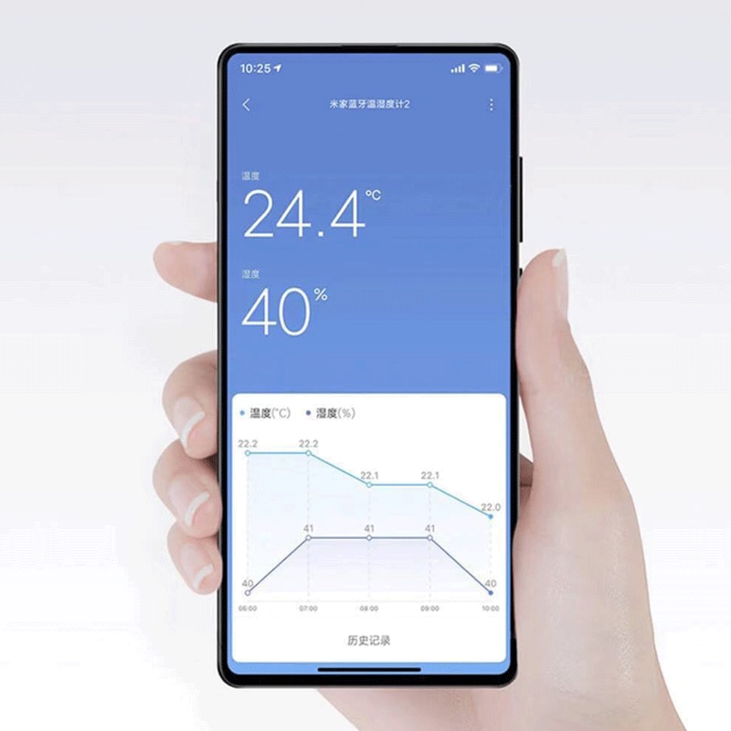 Xiaomi-termómetro Digital Mijia 2 con Bluetooth, higrómetro inteligente inalámbrico con pantalla LCD, Sensor de humedad y temperatura