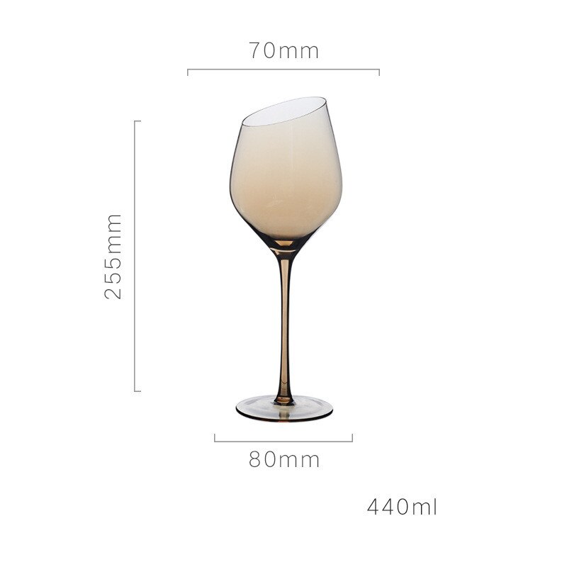 Verres en biseau en cristal Transparent, verres colorés, Style nordique Ins, changement de couleur, tasse à vin: G