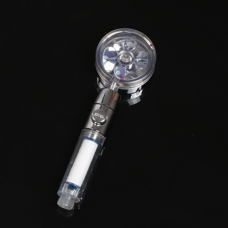 Turbocharged Shower Head Water Saving Flow 360 Degrees Rotating with Filter Rain High Pressure Spray Nozzle Bathroom Accessories: Silver Ordinary
