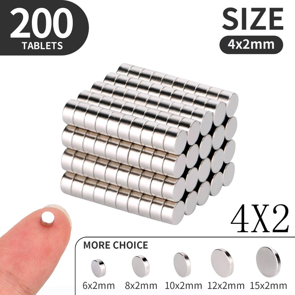 50 100 140PCS/Lot 4x2mm Magnet Round Small Magnet Strong magnets Rare Earth Neodymium Magnet