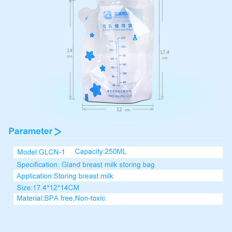 Gl 40 stk 250ml babymodermælk opbevaringsposer mælk fryseposer babymad opbevaring baby modermælk fodring sikre modermælksposer