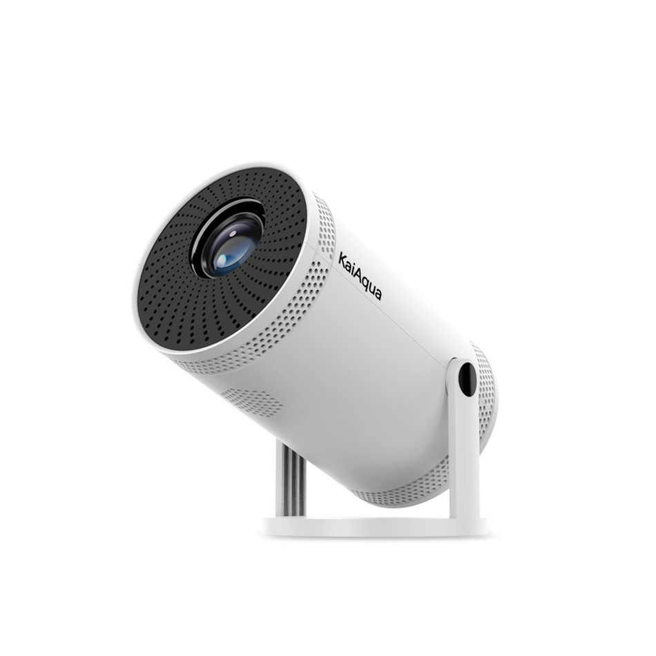 KaiAqua Projector 4K Support 1280*720P FY300 Dual Wifi6 260 ANSI 180° flexible BT 5.0 Cinema Outdoor Portable Mini Projector: EU Plug