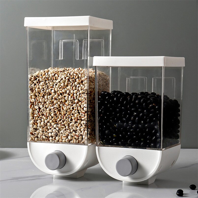 Wall Hanging Storage Box for Grains Plastic Containers for Cereals Kitchen Pots Food Storage Wall-mounted Storage Box
