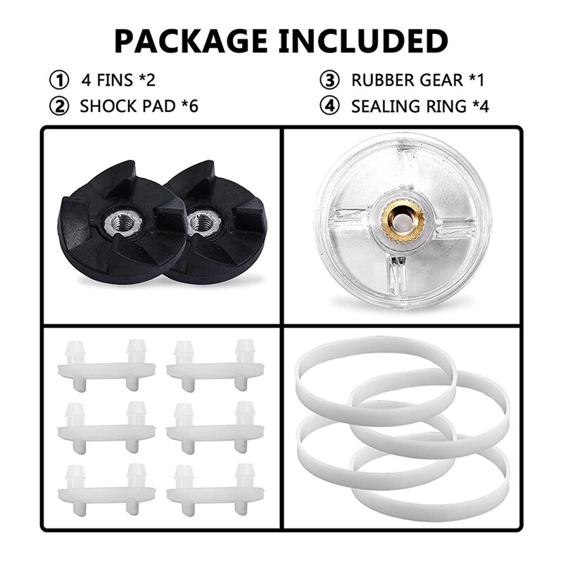 13 Blender Replacement Parts Compatible with Magic MB1001 250W Blender