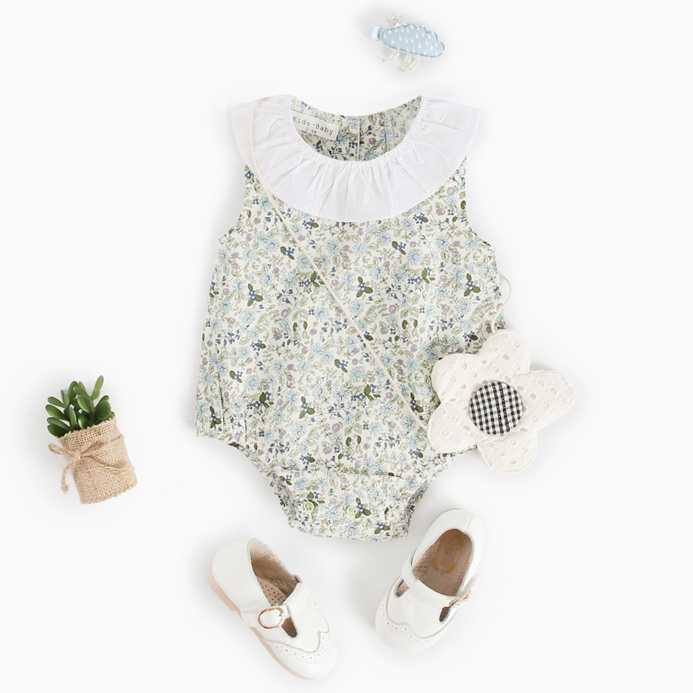 Baby Kids Pasgeboren Baby Baby Jongen Meisjes Jumpsuits Bloemenprint Rompertjes Outfits Kleding Zoete En Casual Jumpsuits