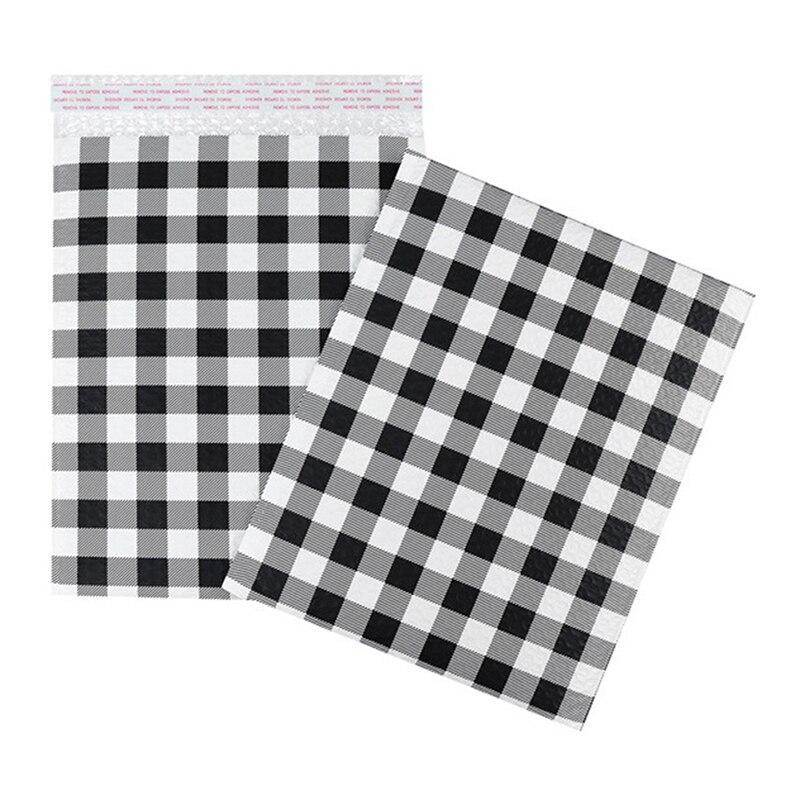 10 Pieces Black Square Plastic Bubble Envelope Envelope Bag Ziplock Liner Waterproof Packaging
