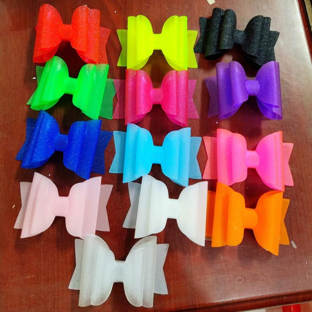 3,5 zoll Wasserdicht Prinzessin Griffe Gelee BöGen Haar BöGen Haarnadeln tanzen Party Bogen Haar Clip matt Strukturierte funkeln BöGen