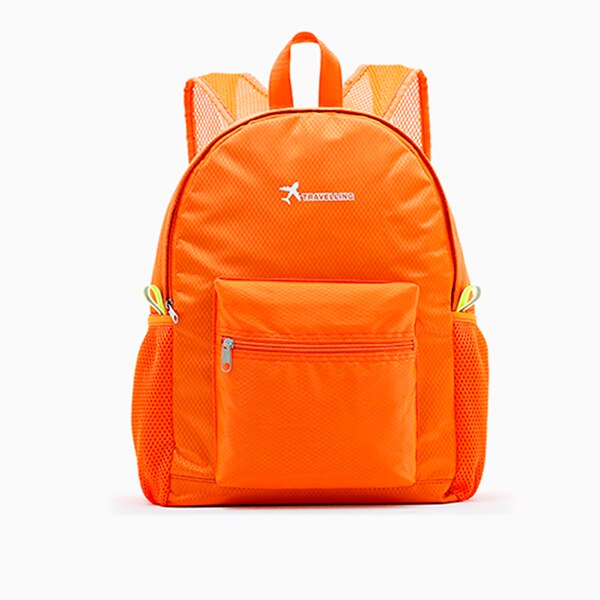 Hylhexyr Nylon Foldable Travel Bag Large Capacity Handbags Short Trip Luggage Bags Duffle Bag Organizer For Women Men: Backpack Orange