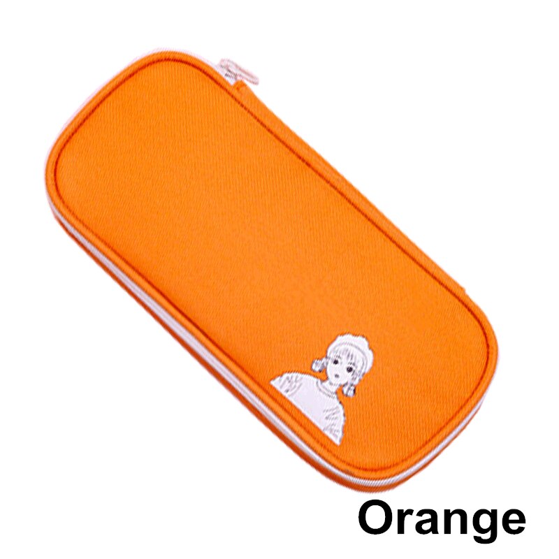 Estuche escolar con de unicornio para lápices, estuche escolar con de unicornio, para bolígrafos Kawaii, estuche de lápices de gran tamaño para niñas y niños: 1pcs  orange