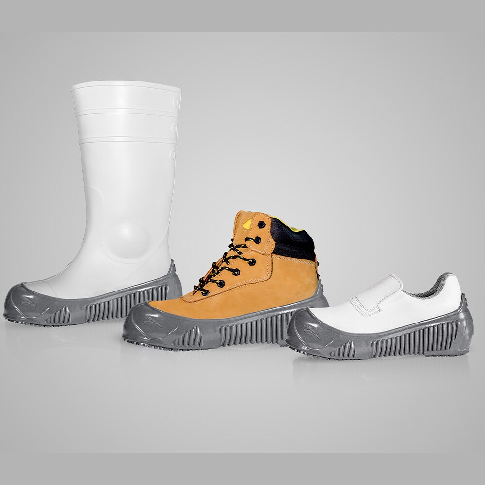 Skridsikre qubber-overtrækssko specielt til overdimensionerede sko vandtætte skoovertræk