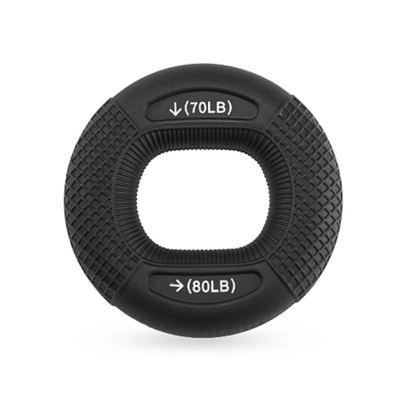 Hand Grip Finger Pow Trainer Solid Silicone Rubber Ring Hand Expander Exerciser Fingers Gripper Powerball Hand Exerciser Grip: Black