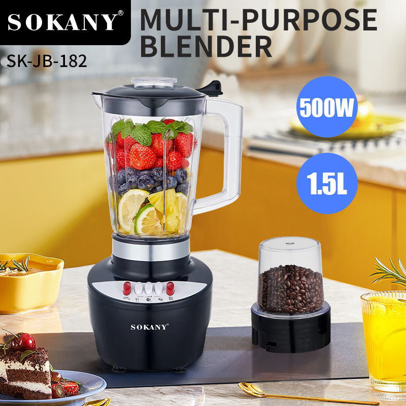 Houselin Professionele Blender En Keukenmachine Combo Voor Smoothies, Shakes, Met Koffiebonenmolen Functie: Black / uk plug