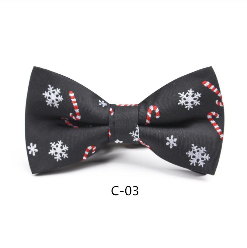 Rbocott jul fluga barn snöflinga julgran mönster röd fluga för pojkar barn fluga storlek 9cm*4.5cm: 03