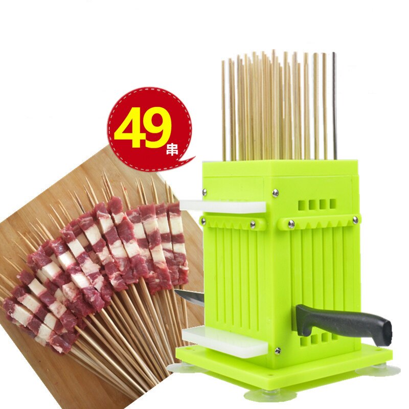 Grill kebab maker kött brochetter spett maskin bbq grill tillbehör verktyg set kött spett maskin med 49 spett
