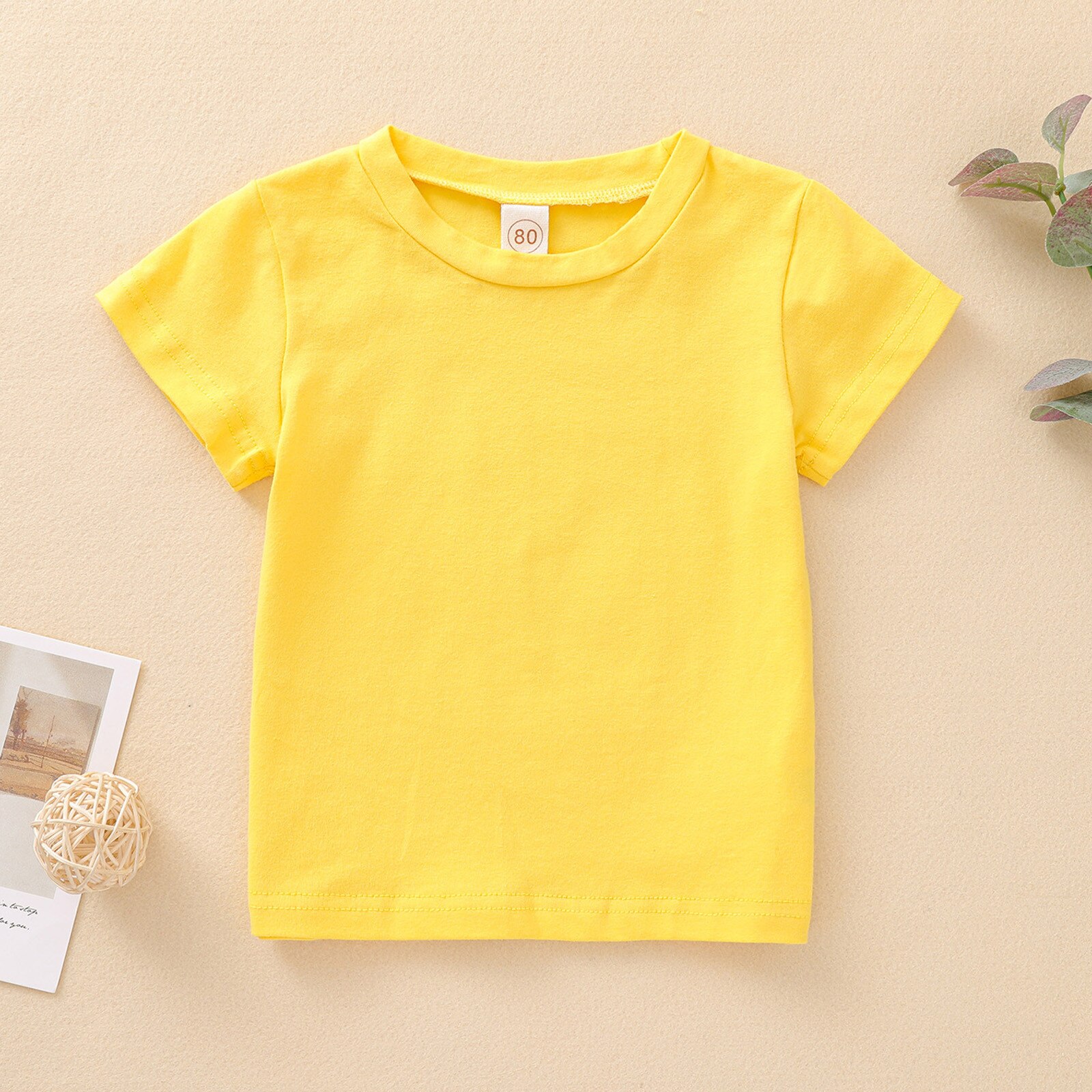Summer Kids Solid shirts Children Short Sleeve Pullover Shirts Toddler Boys Girl Soft Breathable Tshirt O-neck Casual Tee Tops