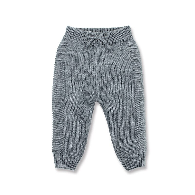 Kids Meisjes En Jongens Gebreide Broek: grey / 80