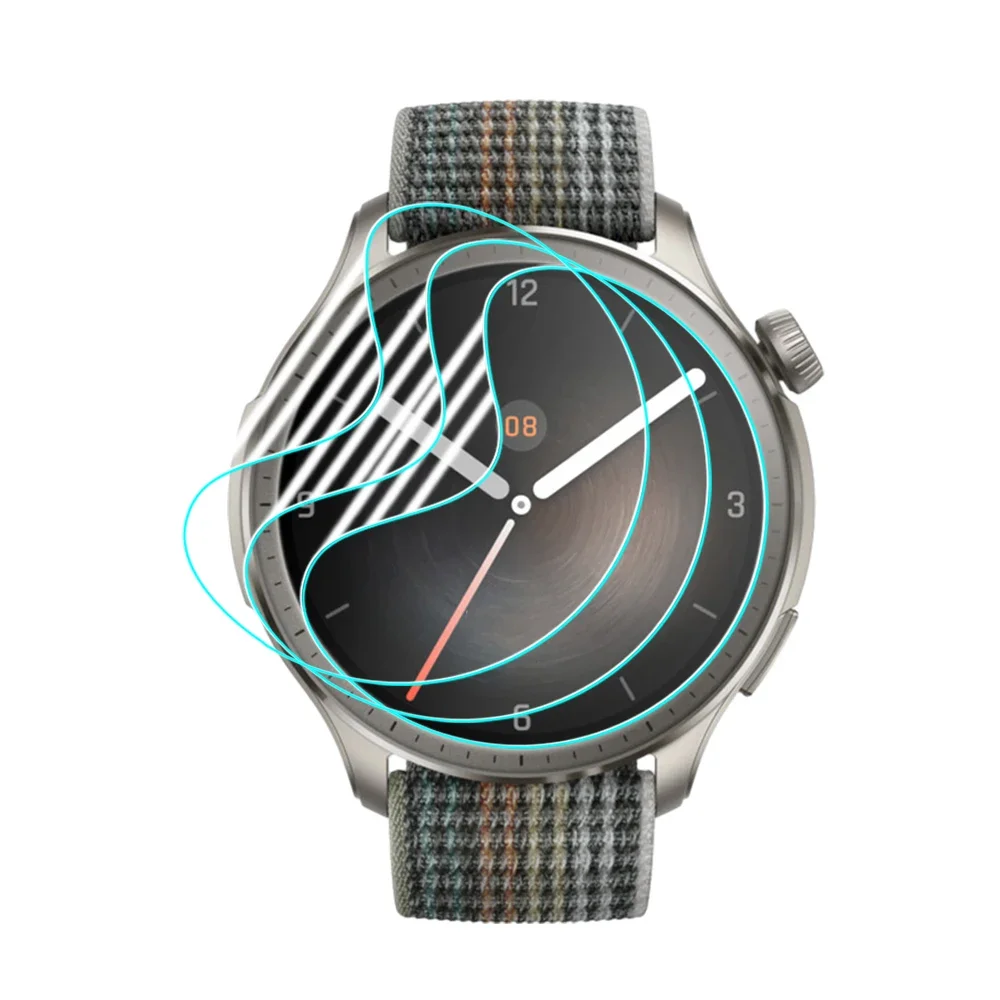 Doorzichtige Anti-Kras Beschermende Film Voor Amazfit Balans Hydrogel Film Voor Amazfit Balans Smartwatch Screenprotector Accessoires: Kaki