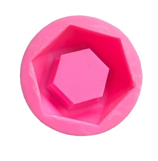 Silicone Mold DIY Handmade Silicone Concrete Mold Geometric Polygon Succulents Flower Pot Holder Mold Office Decoration: BK1077