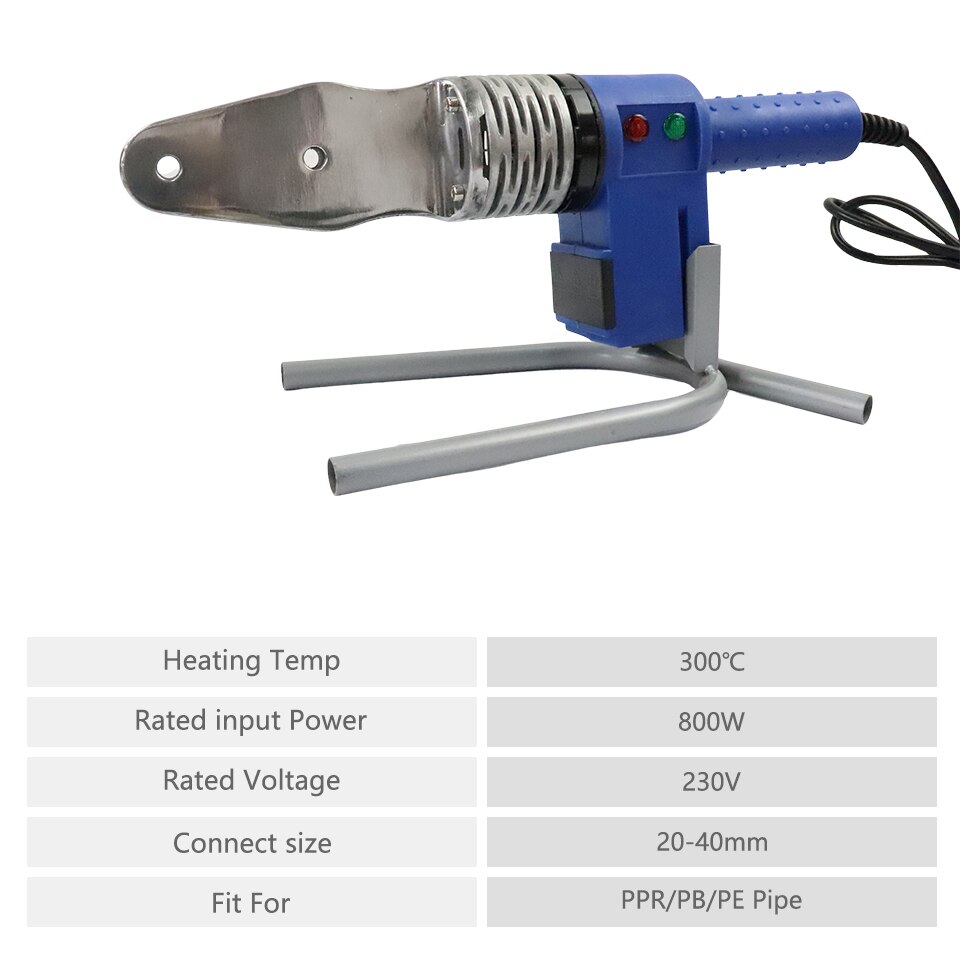 Domerit 800W Plastic Pijp Lassen Machine Lassen Machine Plastic Lasser 20-40Mm Voor Weld Plastic leidingen