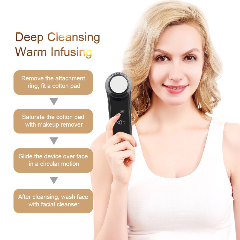 LCD Display Cold Hammer Cryotherapy Facial Lifting Vibration Massager Face Body Spa Ion Beauty Instrument