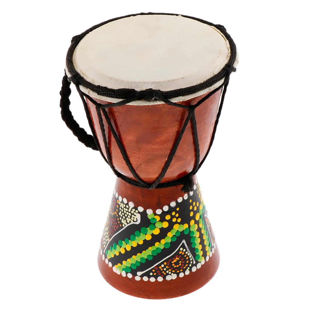 4inch Djembe Hand Painted African Drum for Kids Children Preschool Percussion Toy