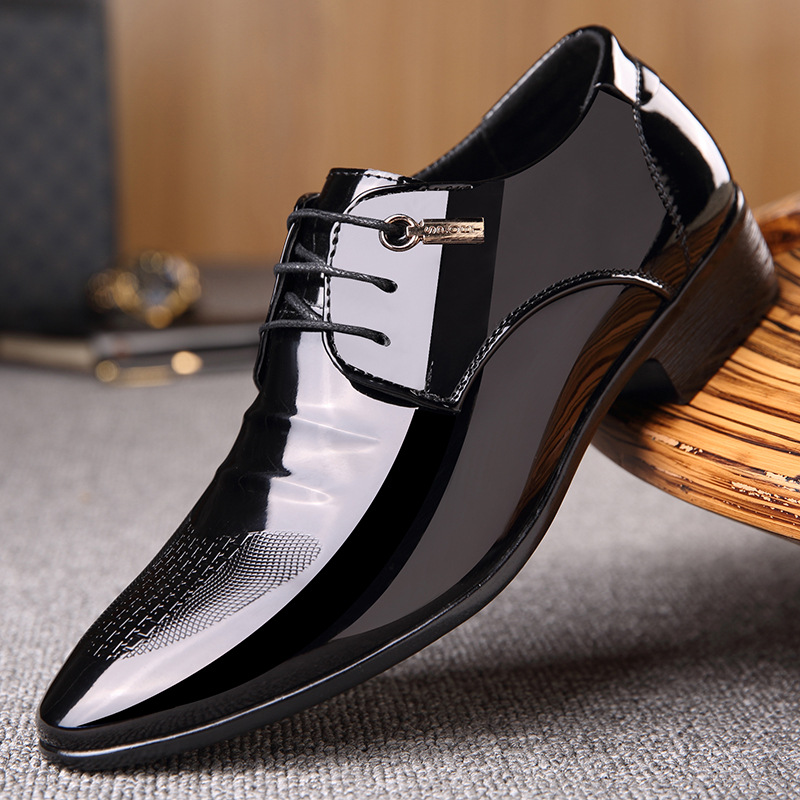 Business man shoes dress shoes for man Official casual shoe for gentleman Patent upper lace up shoe zy319