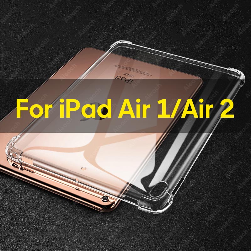 Silicone Shockproof Case For iPad Pro 11 12.9 10.5 9.7 5th 6th 10.2 7th generation Case For iPad 2 3 4 Air 3 2 1 Mini 4 5: For Air 1 Air 2